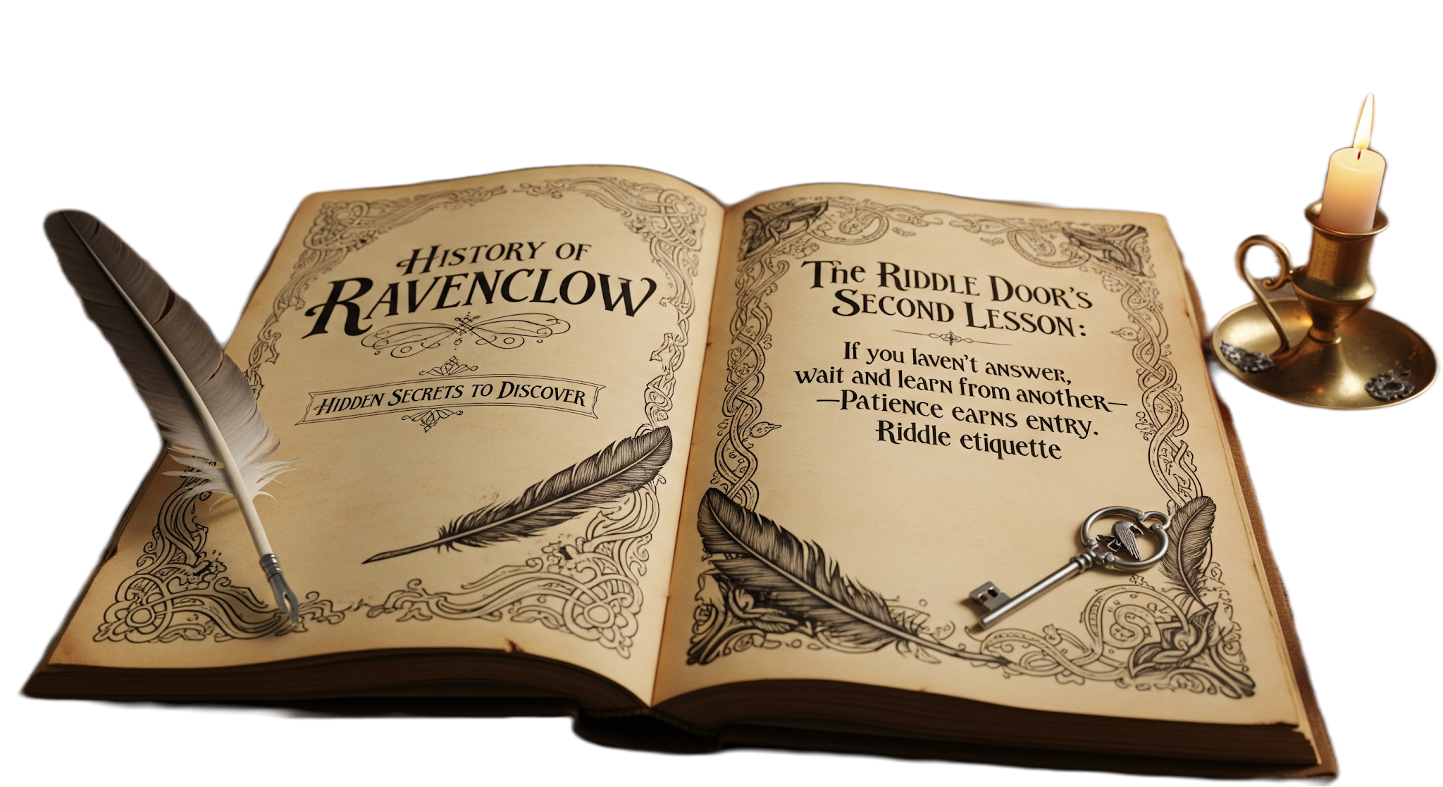 History of Ravenclaw
Hidden Secrets to Discover

The Riddle Door’s Second Lesson: If you can’t answer, wait and learn from another—patience earns entry. Riddle etiquette.
